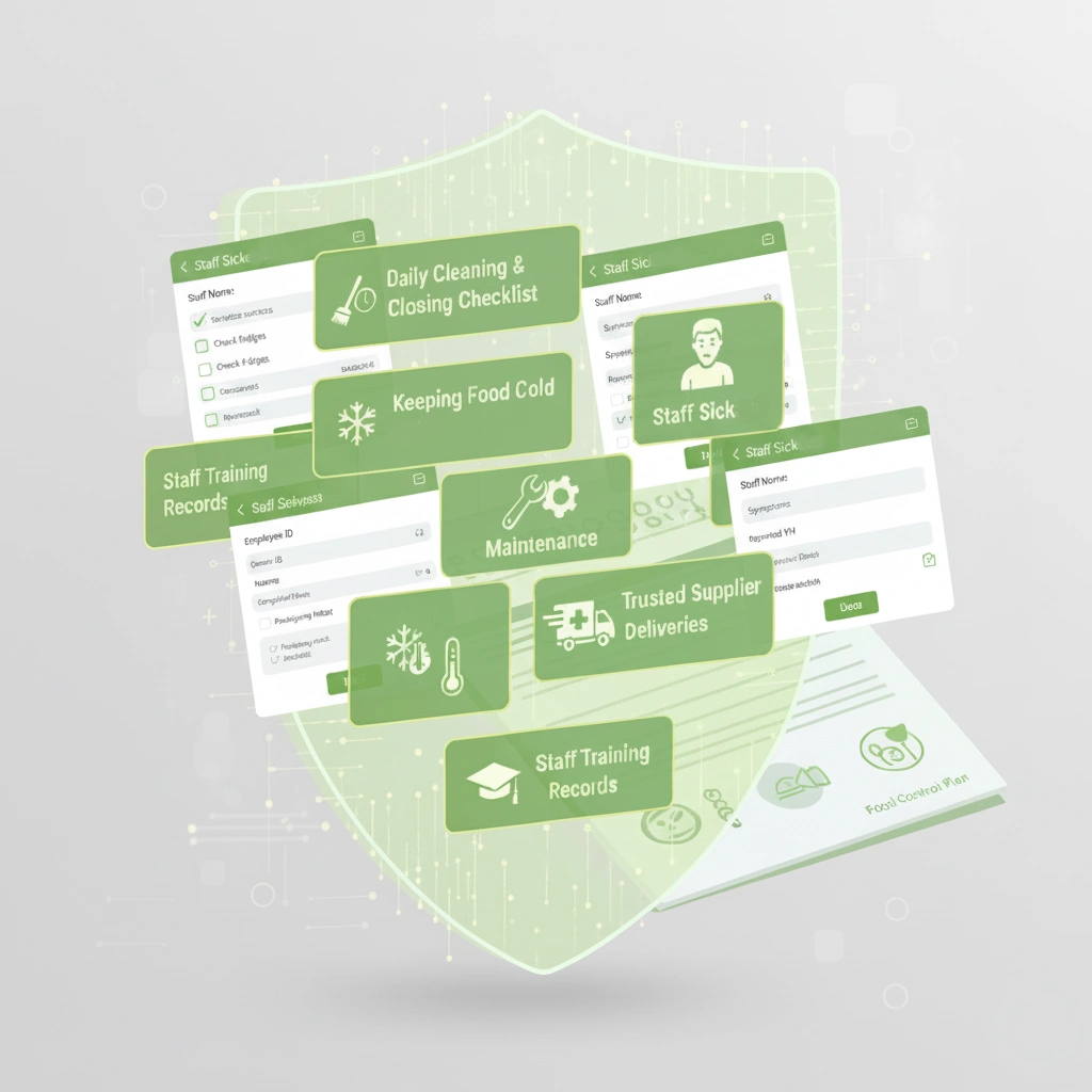 Digitized Food Control Plan templates - EasyOps NZ illustration